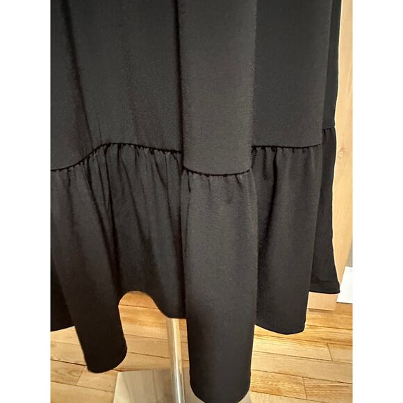 Michael Kors | Gold Sparkle Black Short Sleeve Midi Dress | Size Large - Picture 10 of 13